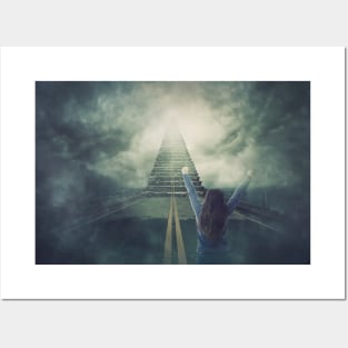 stairway to the sky Posters and Art